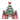 Decorative Christmas tree with red ornaments and presents on a white background
