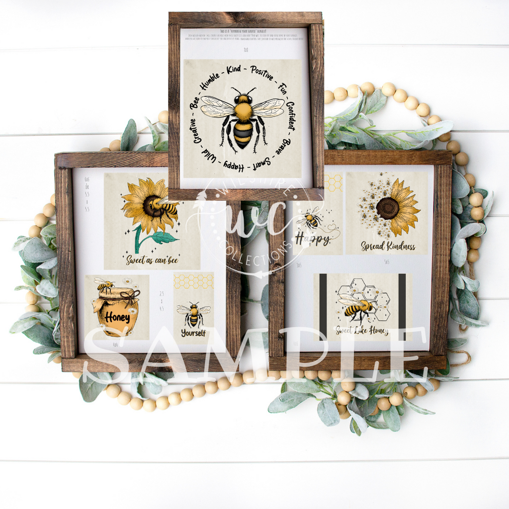 sweet as can bee printable with bee and sunflowers