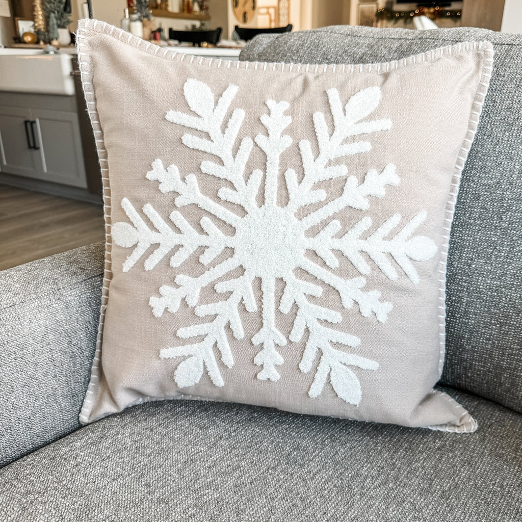 Snowflake Pillow Cover by Wilshire Collections front