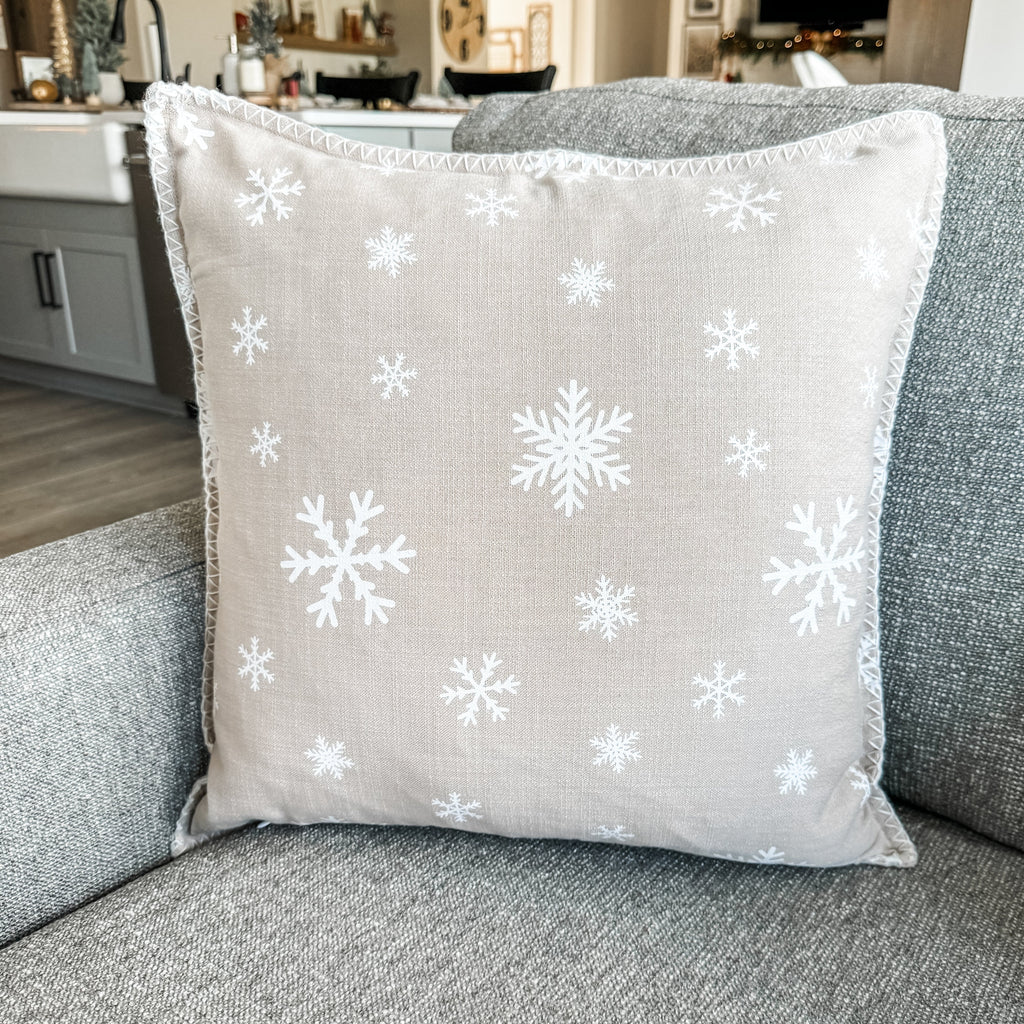 Snowflake Pillow Cover by Wilshire Collections back