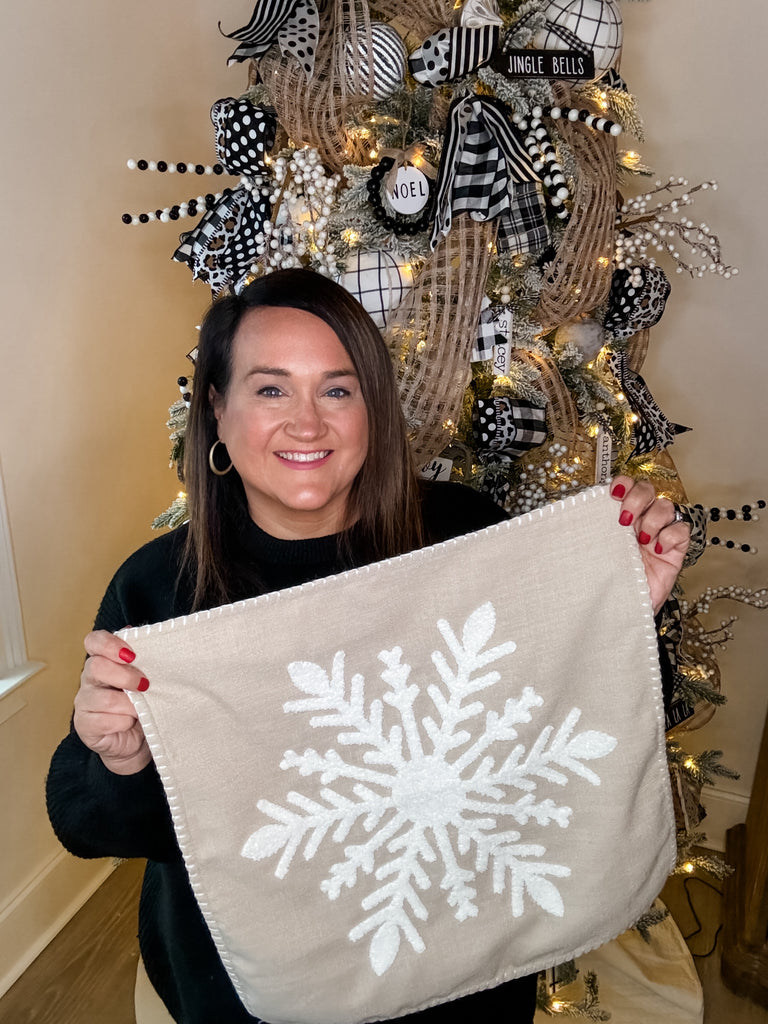 Snowflake Pillow Cover by Wilshire Collections Stacey Collins