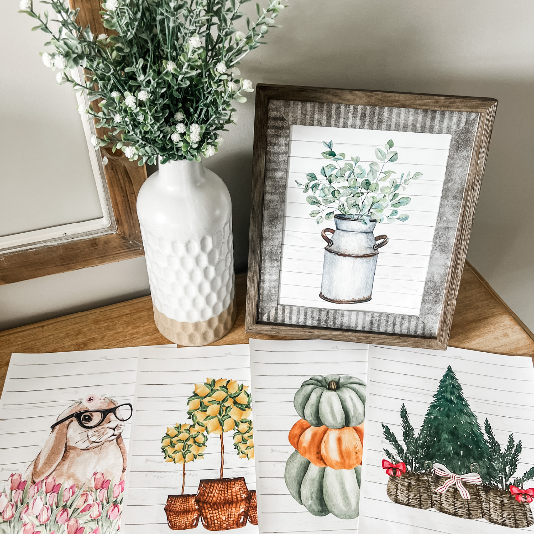 Printable Starter Pack showing frame idea for all seasons
