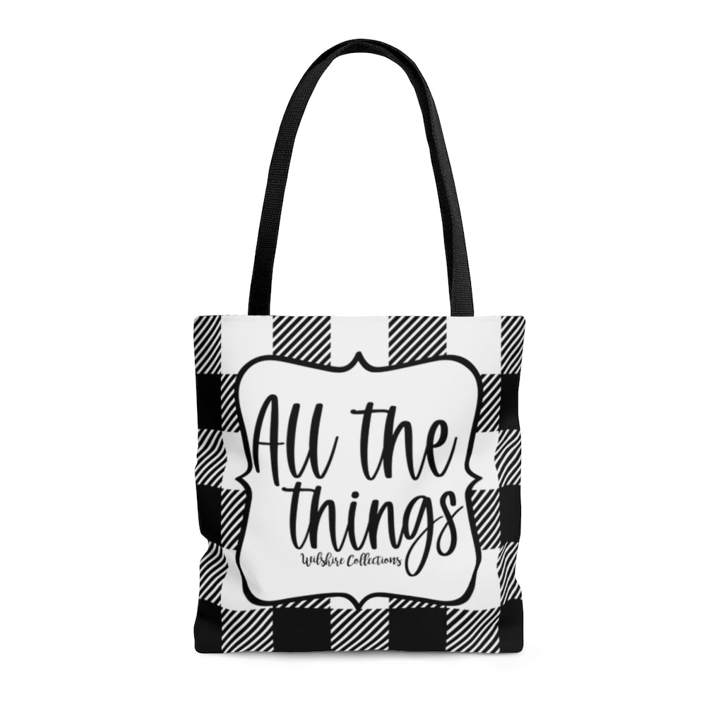 Buffalo Check All the Things Tote Bag Front