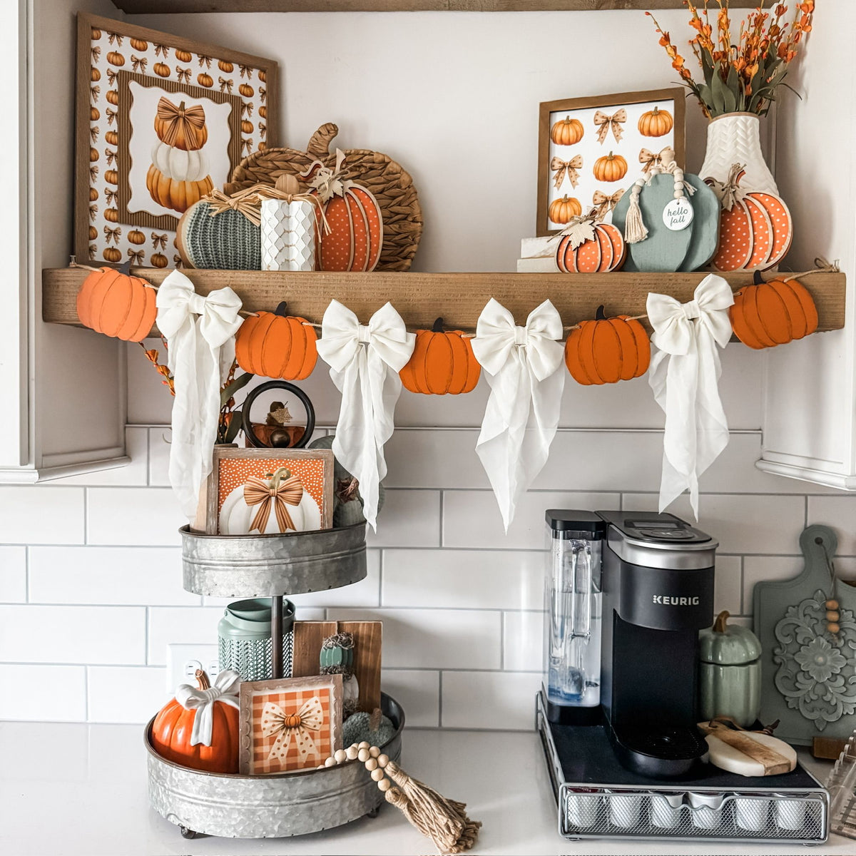 Fall Coffee Bar Crafting + Decorating