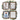 Four framed autumn-themed prints arranged in a 2x2 grid on a white wood background, surrounded by greenery and wooden beads. The prints feature blue and orange fall motifs including pumpkins, ghosts, stacked pumpkins, and floral patterns.