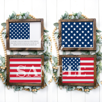 red white and blue stripes and stars flag printables