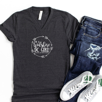 gray DC Girl V Neck tee 