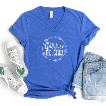 Blue V Neck T Shirt DC GIRL 