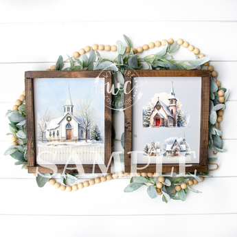 Winter church scenes 