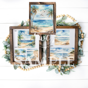 beach scenes in watercolor 