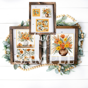 Fall Florals Simple Swap Printable Bundle