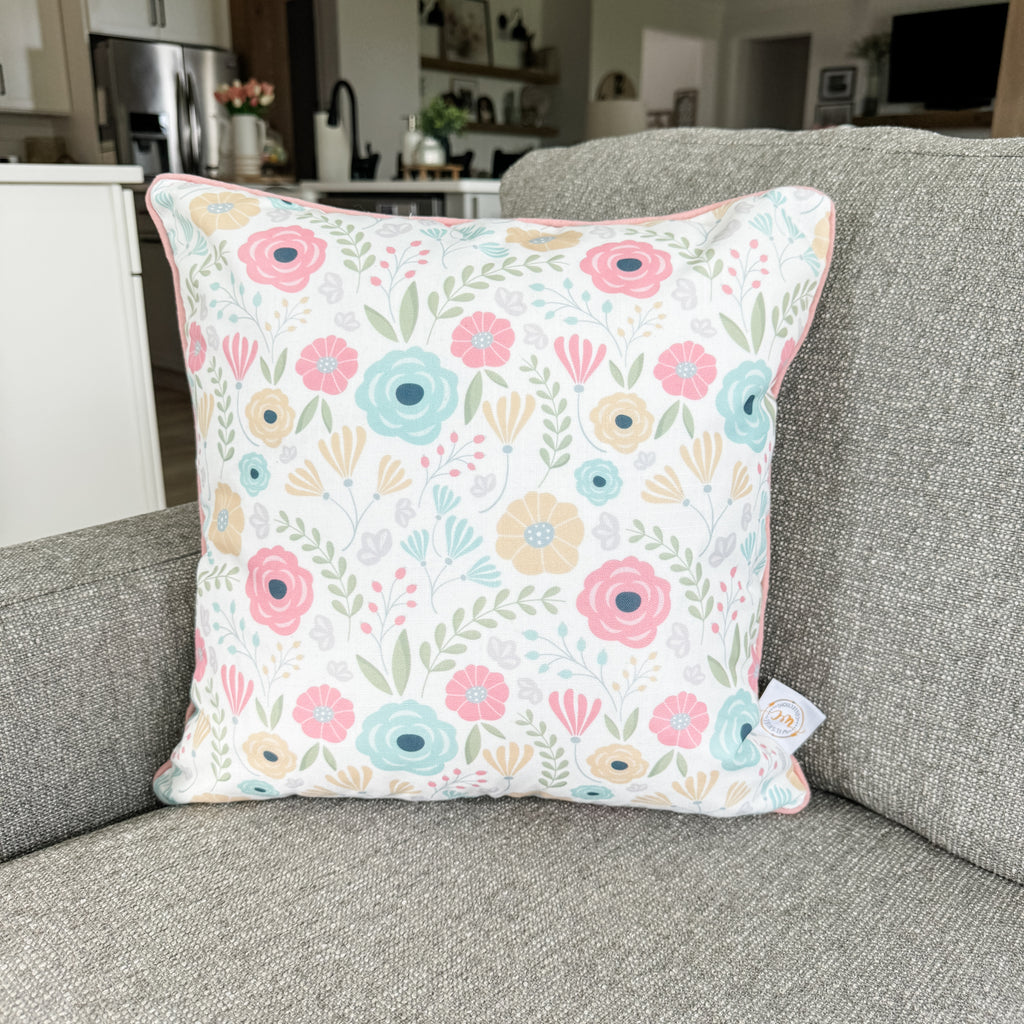 Spring Floral Pillow Cover by Wilshire Collections back