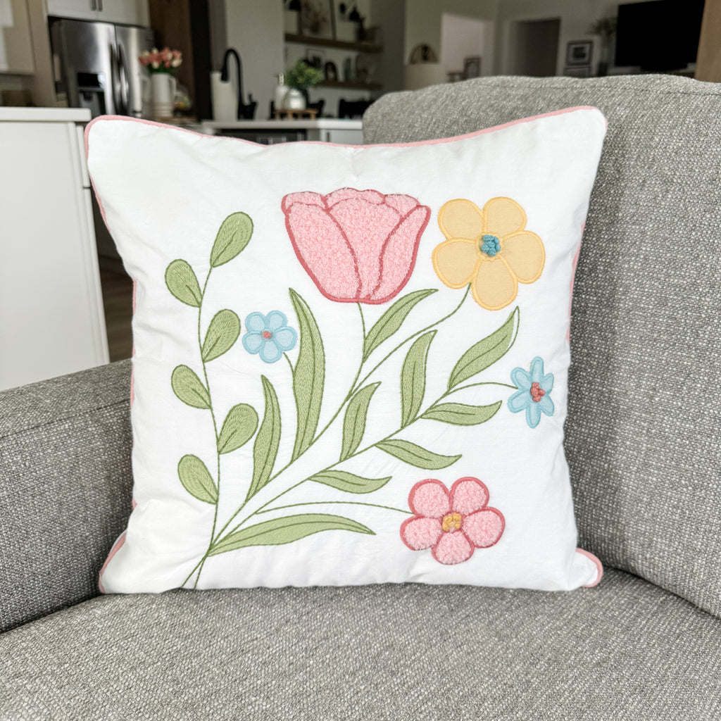 Spring Floral Pillow Cover by Wilshire Collections front