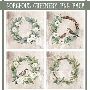 Gorgeous Greenery png pack 