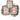 Set of Christmas-themed wall art pieces on a wooden frame with decorative elements.