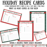 holiday recipe cards
