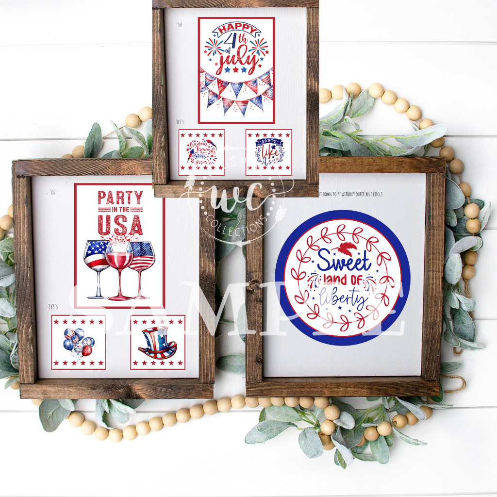 Patriotic Printable in red white and blue 