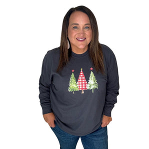 Christmas Tree Trio Long Sleeve Tee