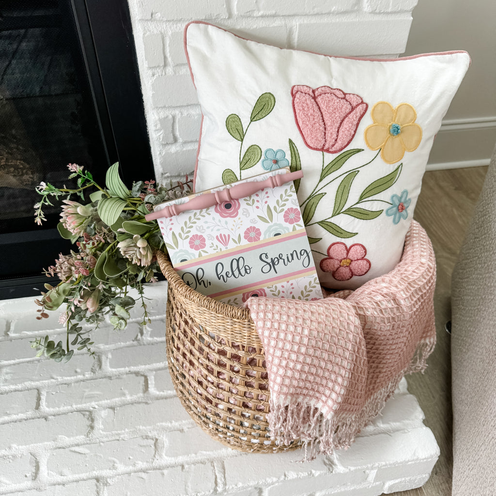 Spring Floral Pillow Cover by Wilshire Collections styled