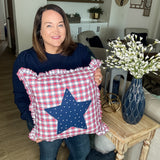 star patriotic pillow
