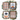 Set of four framed prints with autumn-themed designs on a decorative background.