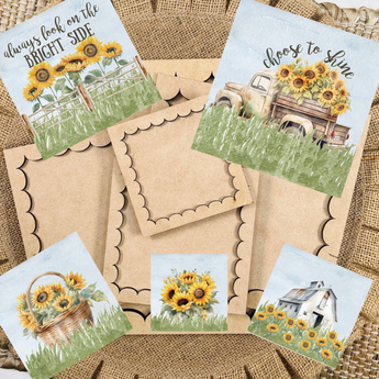 Sunflower printables with frames 