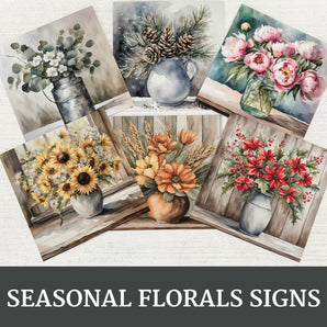 SEASONAL FLORAL SIGNS