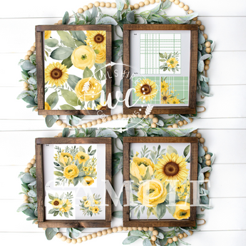 yellow floral printable bundle 