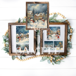 Snowman Christmas Village Printable Crafters Bundle