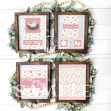Spring printable with florals and birds