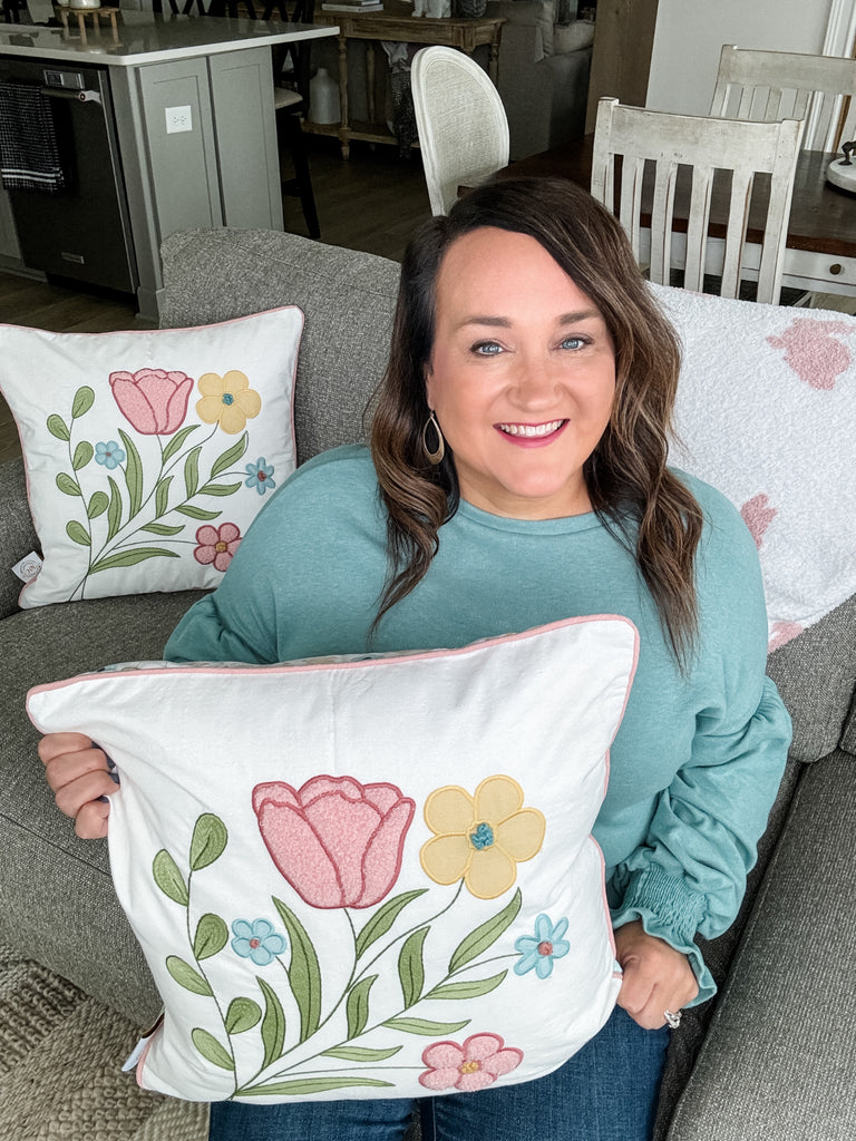 Spring Floral Pillow Cover by Wilshire Collections stacey collins
