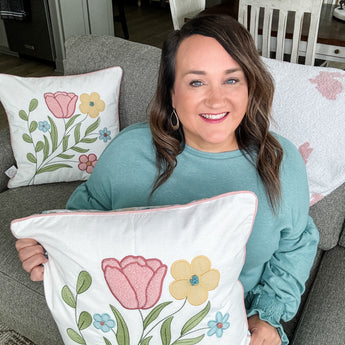 Spring Floral Pillow Cover by Wilshire Collections stacey collins