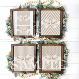 Wooden picture frames with decorative elements on a white background