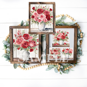 Valentine Floral Love Printable Crafters Bundle