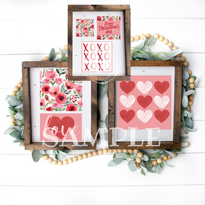 Valentine's Day Printable in pink and red