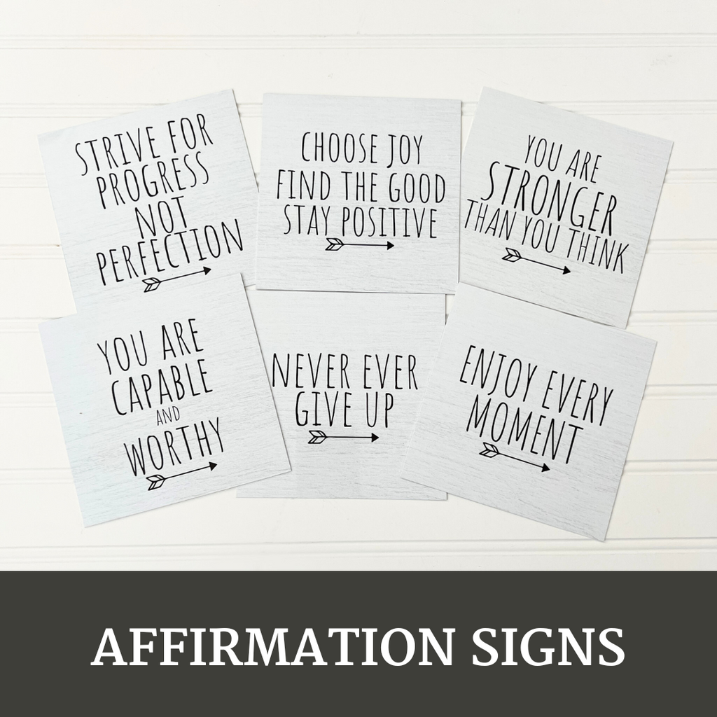 Infinity Frame affirmation signs