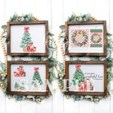 Christmas Gifts Printable Crafters Bundle with green tree and red bows
