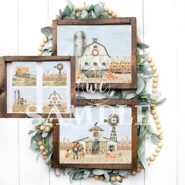 Fall Barns Printable Crafters Bundle