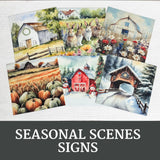 seasonal scenes inserts