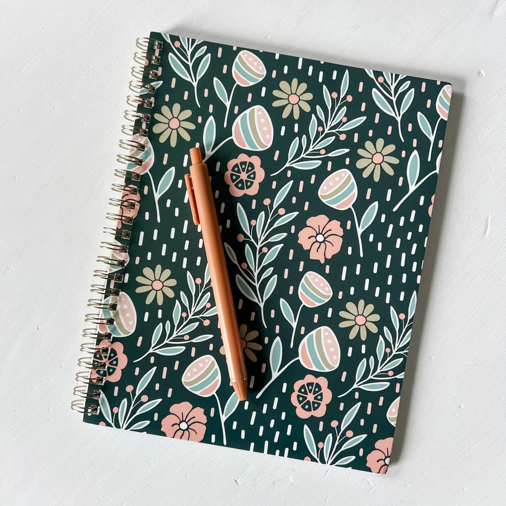 notebook-pen-flowers
