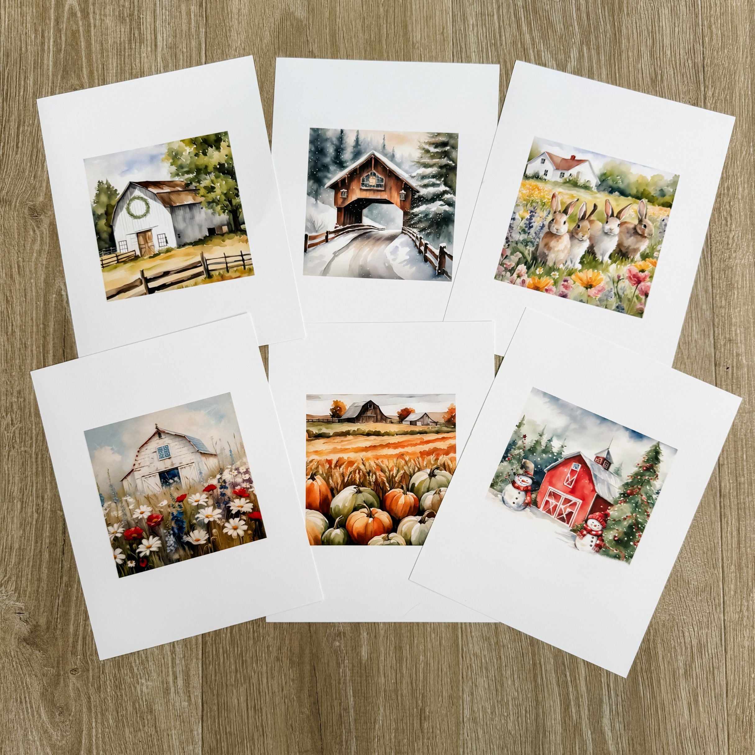seasonal scenes printable bundle