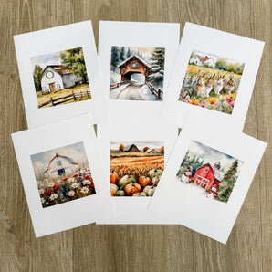 seasonal scenes printable bundle