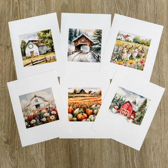 seasonal scenes printable bundle