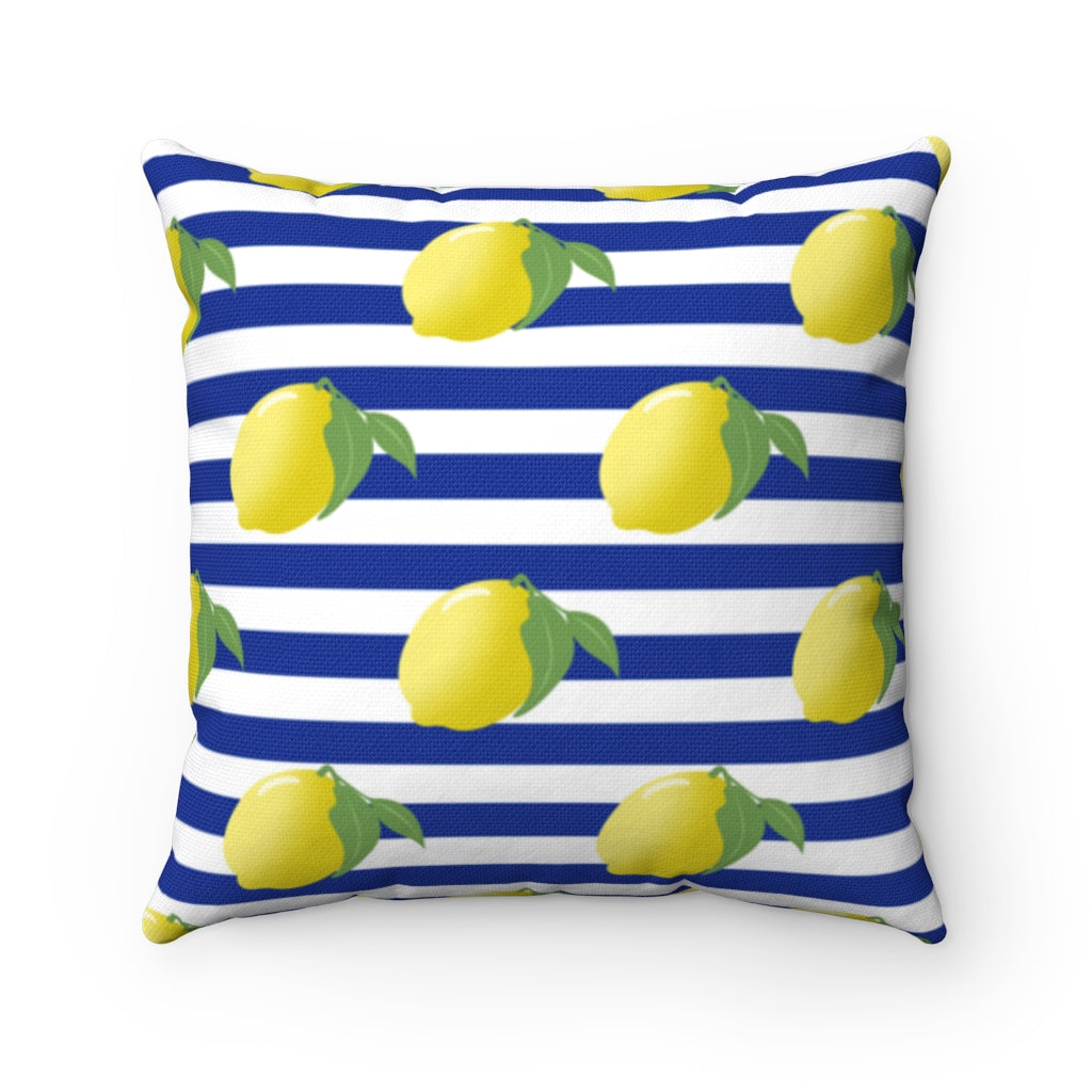 Blue Lemon Squeeze The Day Pillow Cover