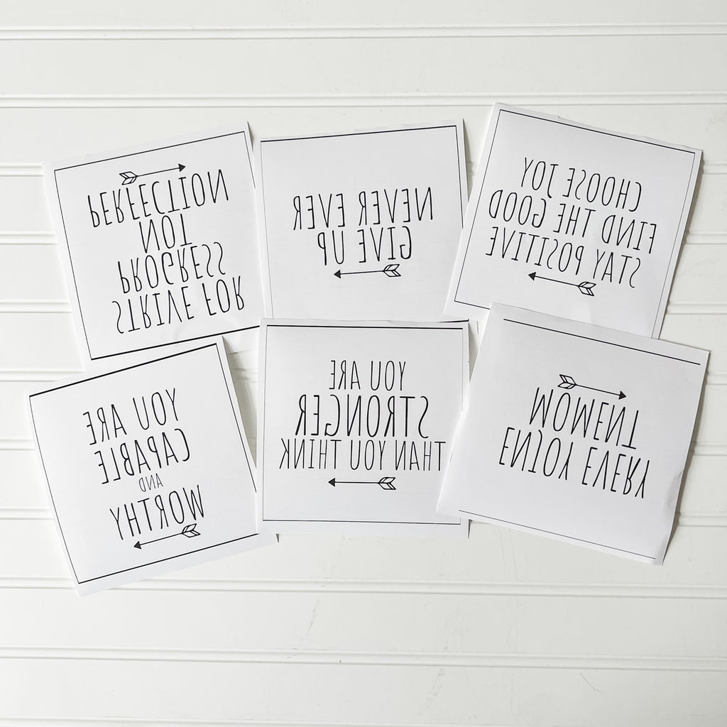 Affirmation Sublimation Transfers (Shipped to you!)