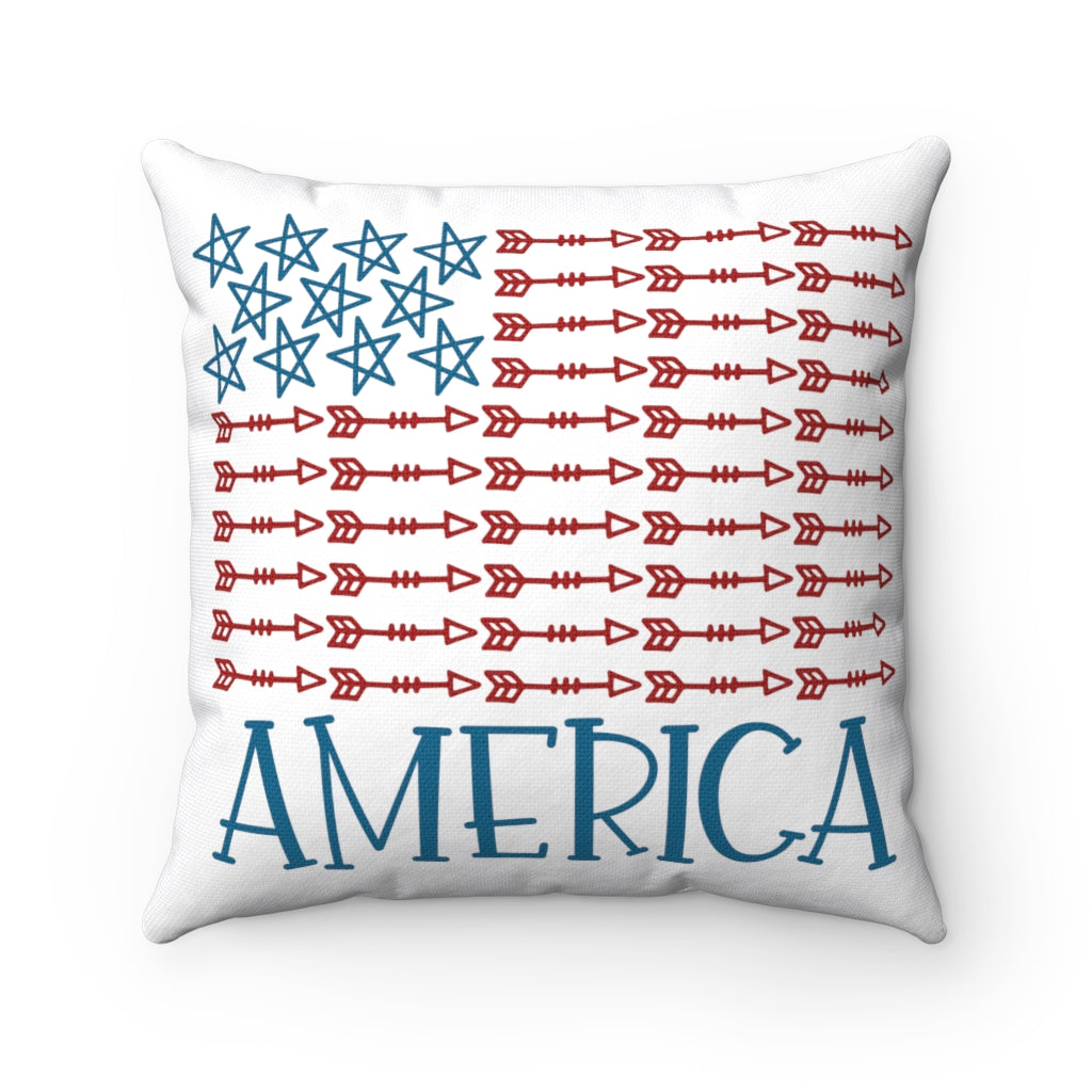 Patriotic American Arrow Flag Pillow Cover