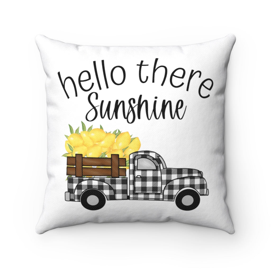 Hello There Sunshine Lemon Pillow Cover