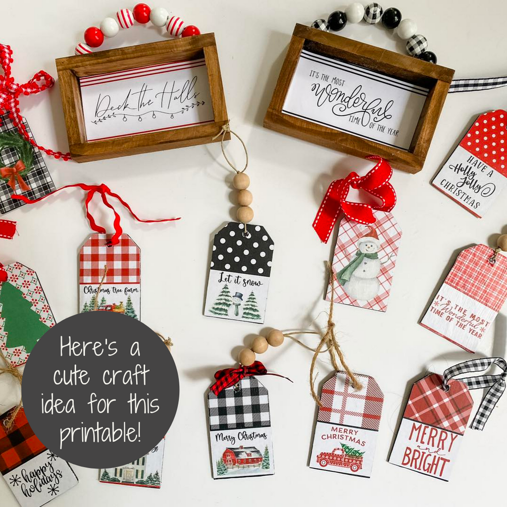 Red & White Ornament Printable Crafters Bundle