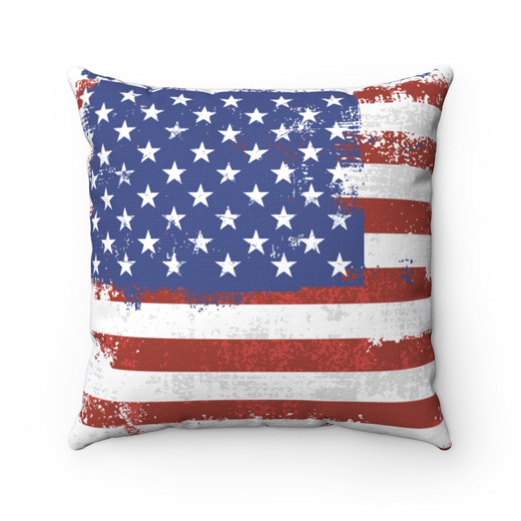 Patriotic Distressed Flag Pillow Cover