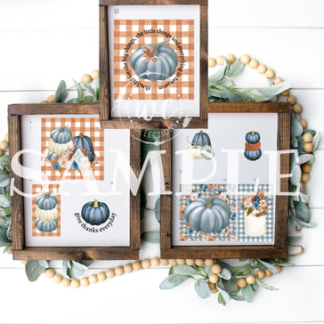 Beautiful Fall Blues Printable Crafters Bundle